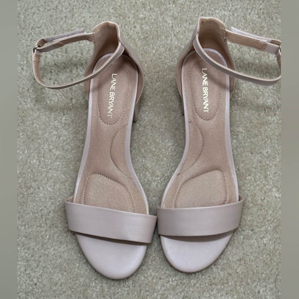 Lane Bryant Ankle Strap Block-Heel - Faux Leather